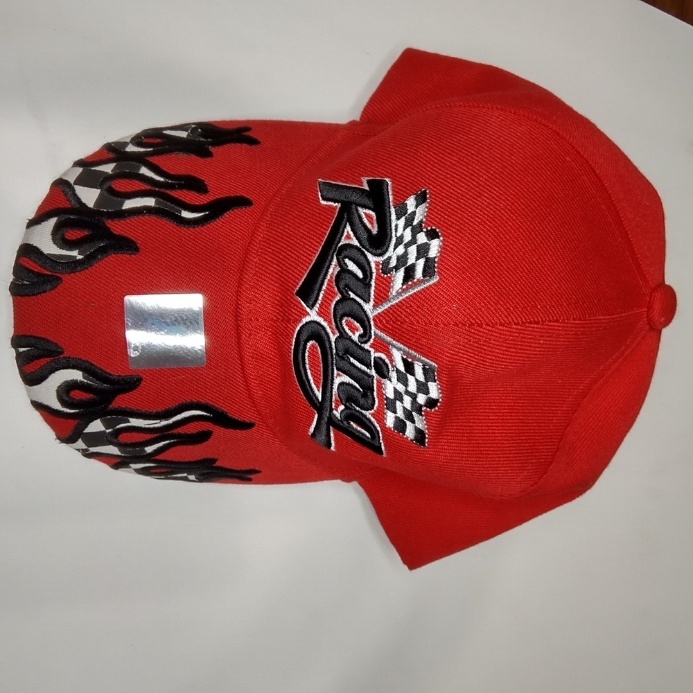 Golden Lion Racing Cap Checkerboard Flames